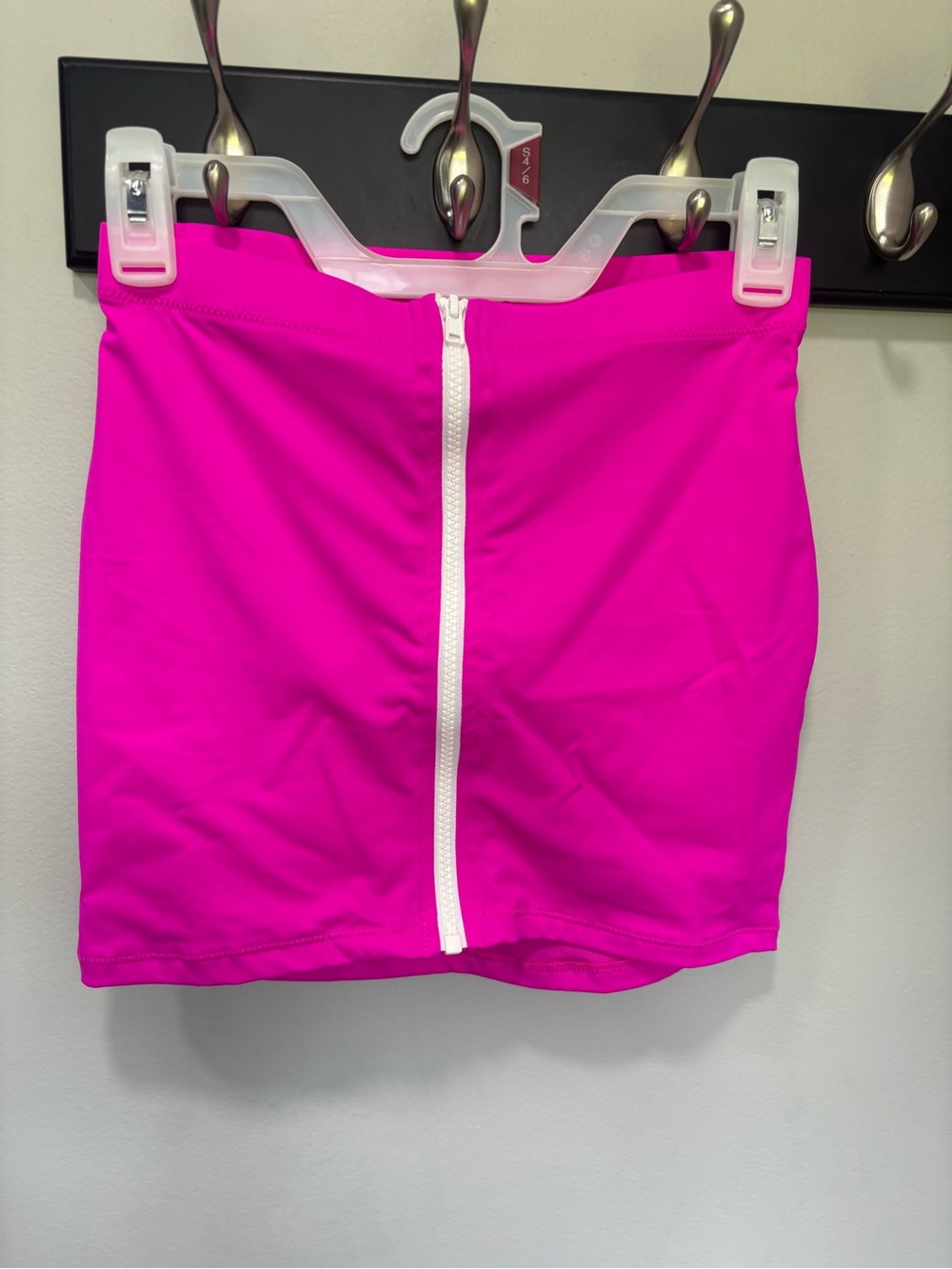 SKIMS Hot Pink Zip-Trim Swim Skirt